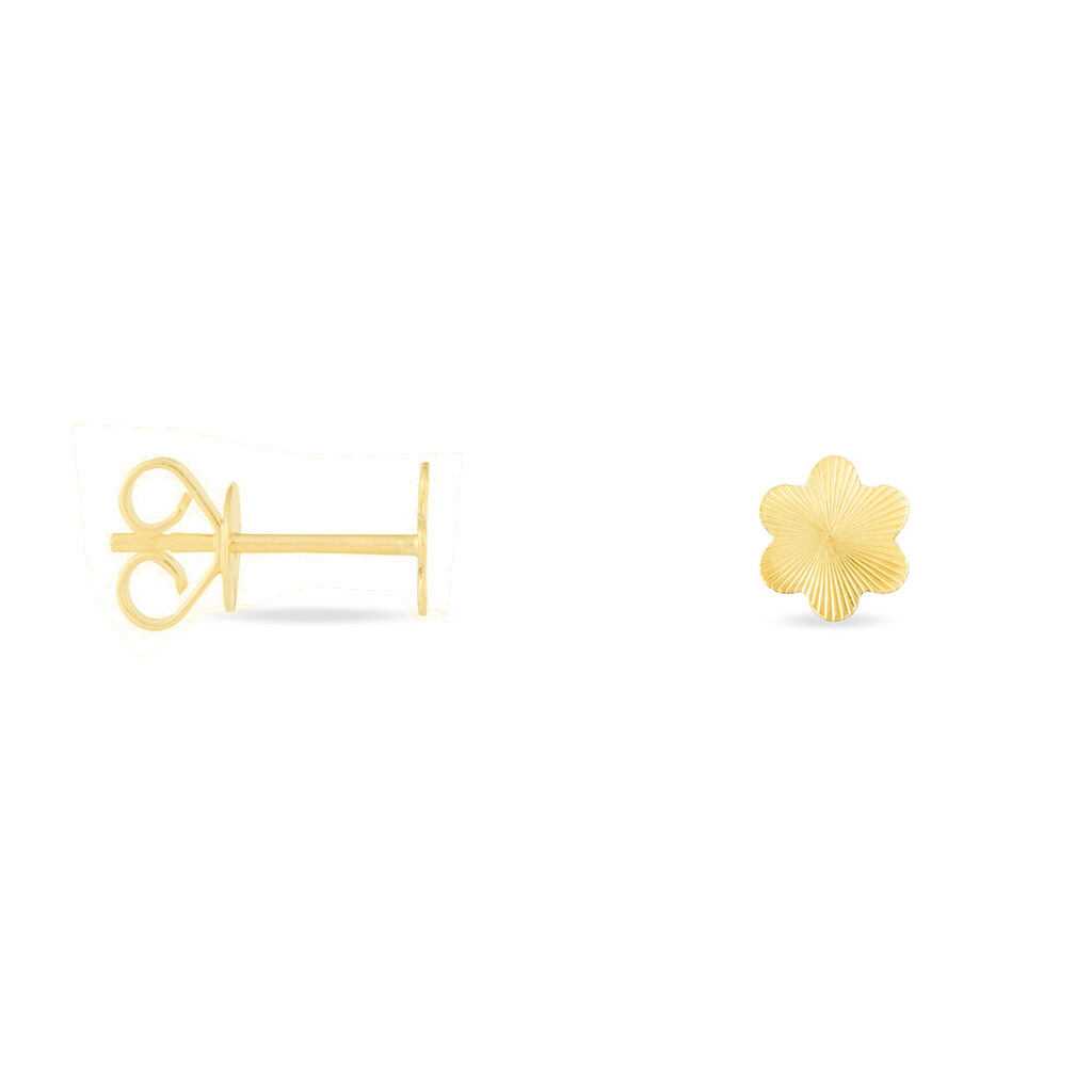 Boucles D'oreilles Puces Philine Fleur Or Jaune
