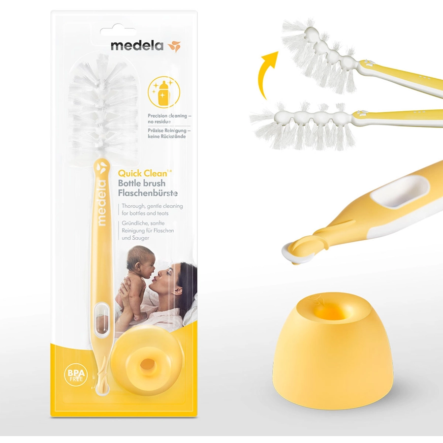 Medela Flaschenbürste Quick Clean™ mit Saugerreiniger und Standfuß