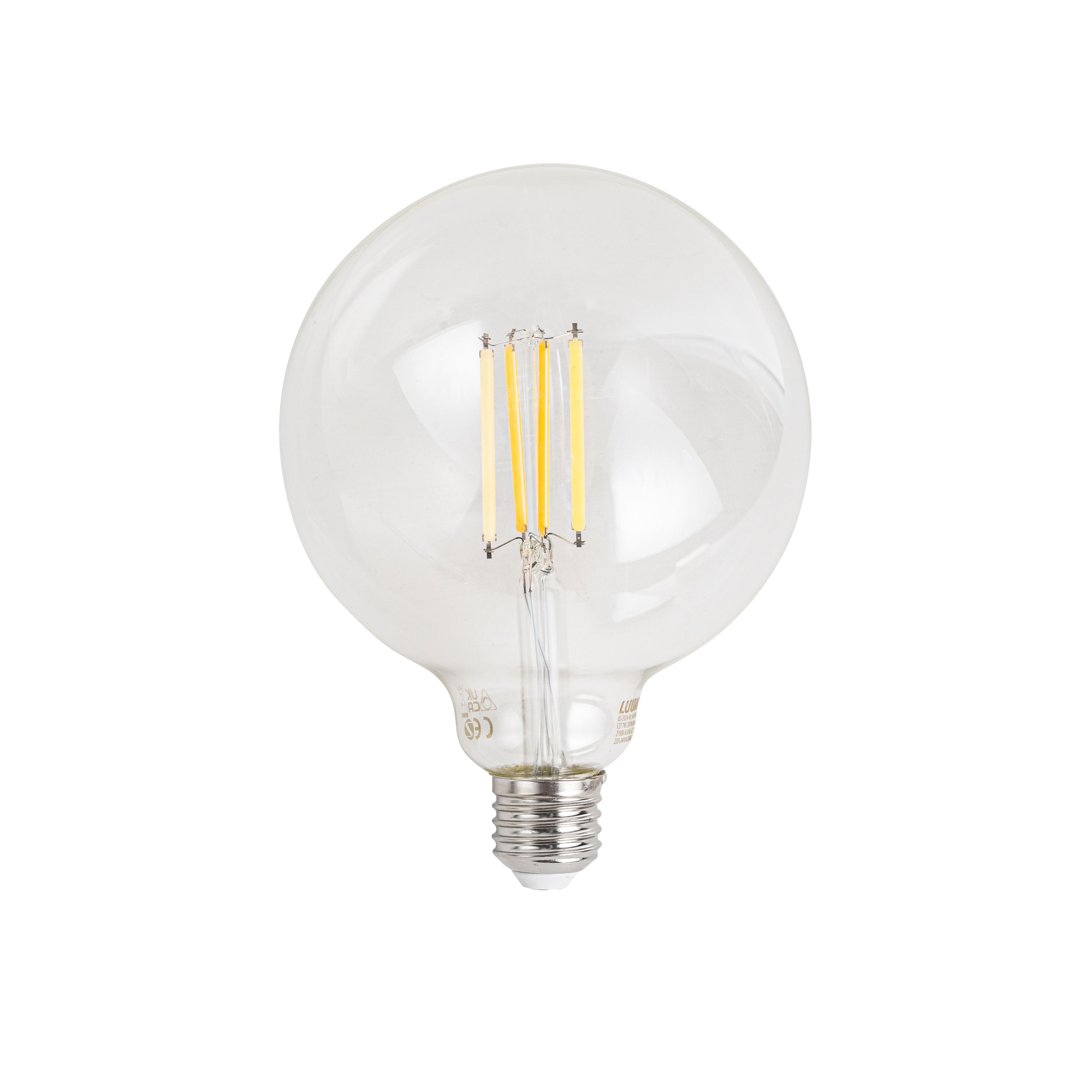 Set van 5 E27 dimbare LED lampen G125 helder 7W 806 lm 2700-6500K