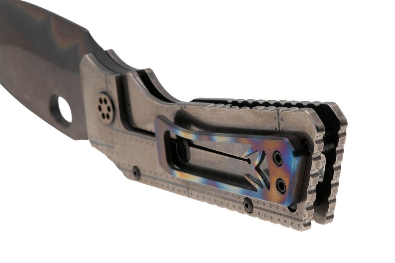 Medford TFF-1 25-TFF4-01, Vulcan S45VN, Tumbled Warthog Star-N-Bars Rivets Titanium Handle, Black/Bronze Hardware zakmes