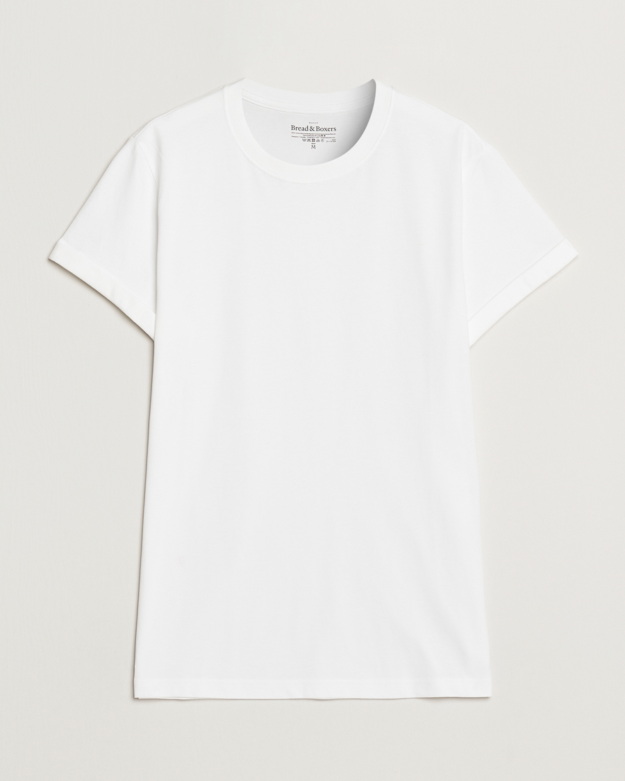 Bread & Boxers Roll-Up Crew Neck T-Shirt White