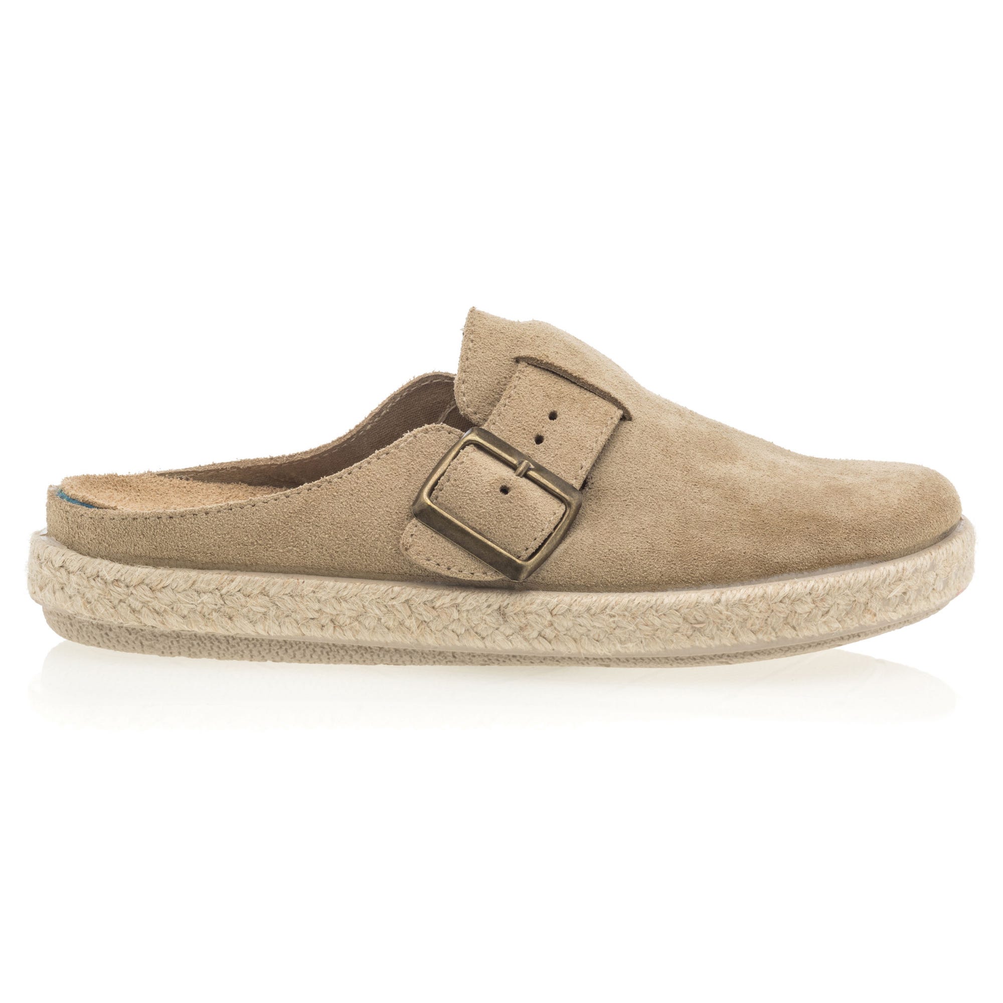 Mules Femme en cuir beige