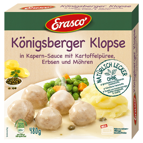 Erasco Königsberger Klopse 480g Fertiggericht MHD:24.11.25