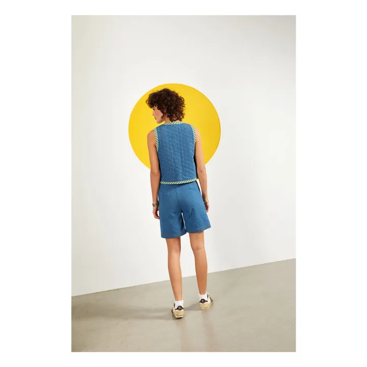 Maria de la Orden Veste Sans Manches Giverni Denim | Bleu foncé