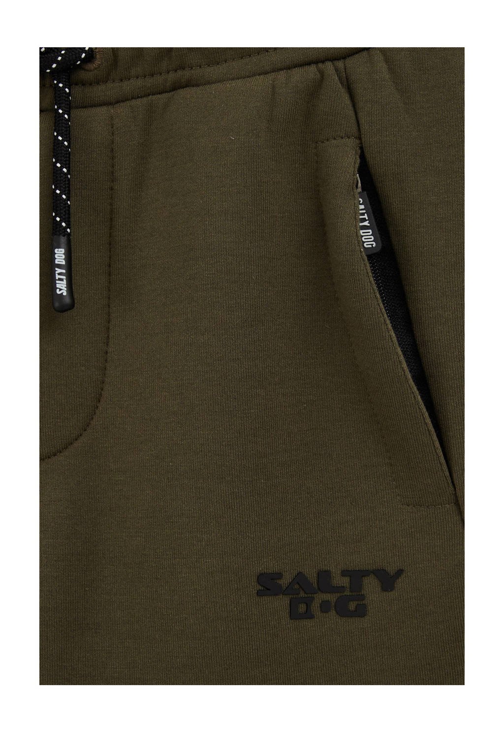 WE Fashion slim sweatpant donkergroen