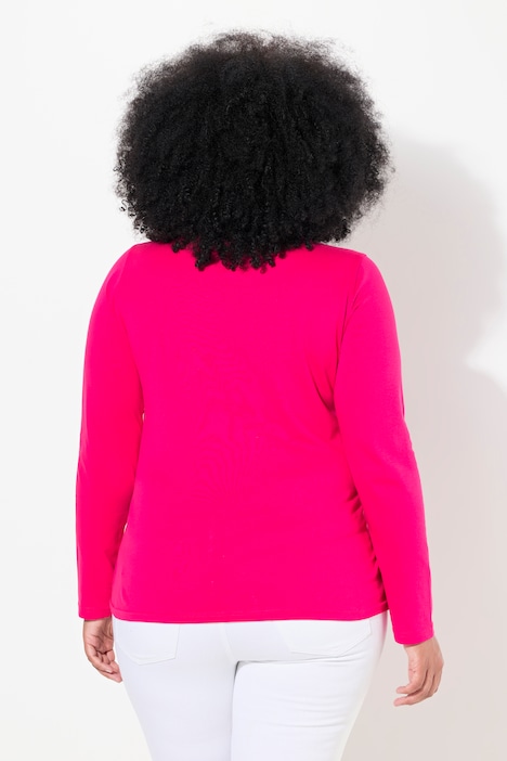Shirt, Slim, V-Ausschnitt, Langarm