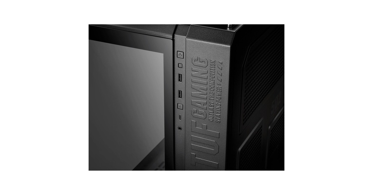 ASUSTUF Gaming GT502 PLUS midi tower behuizing  (Zwart | 2x USB-A | 1x USB-C | Tempered Glass)