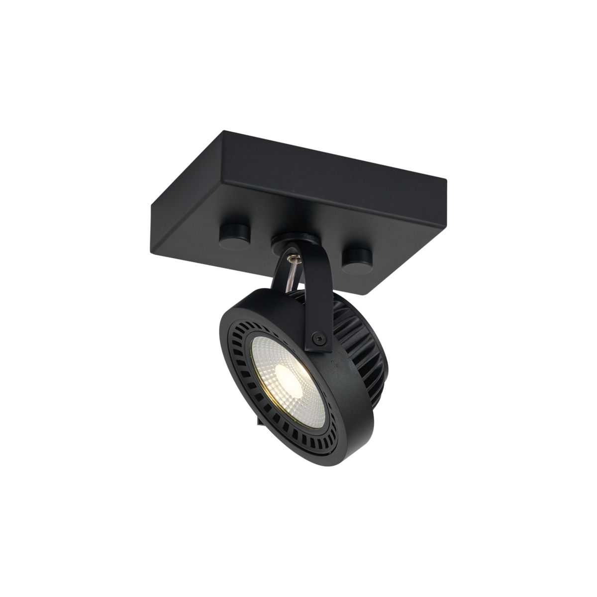 Moderne opbouw spot zwart incl. LED dimbaar - Apollo