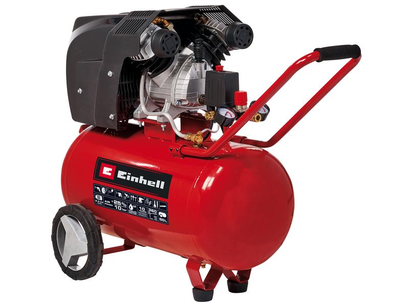 Einhell Kompressor TE-AC 360/50/10 V Robuster Dauerläufer für hohe Anforderungen