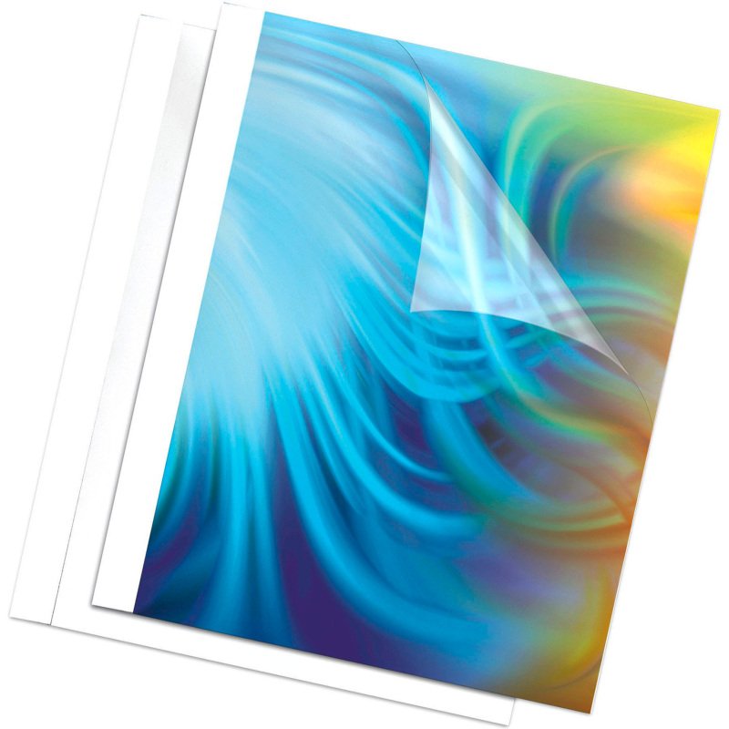 Couverture de thermosoudure dos 3 mm carton 200 g Fellowes blanche