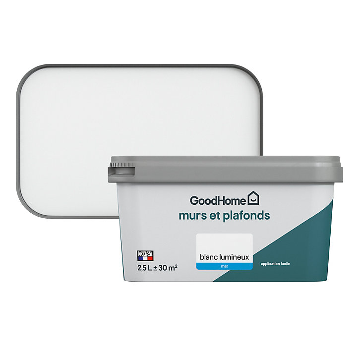 Peinture intérieur GoodHome blanc mat 2,5L