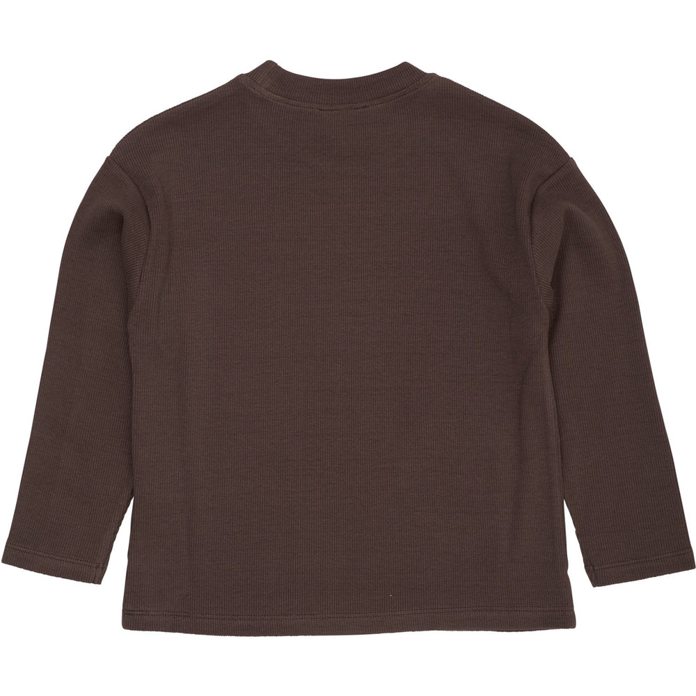 Køb COPENHAGEN COLORS Dk Brown Modal Rib Ls Bluse W. Drop Shoulder