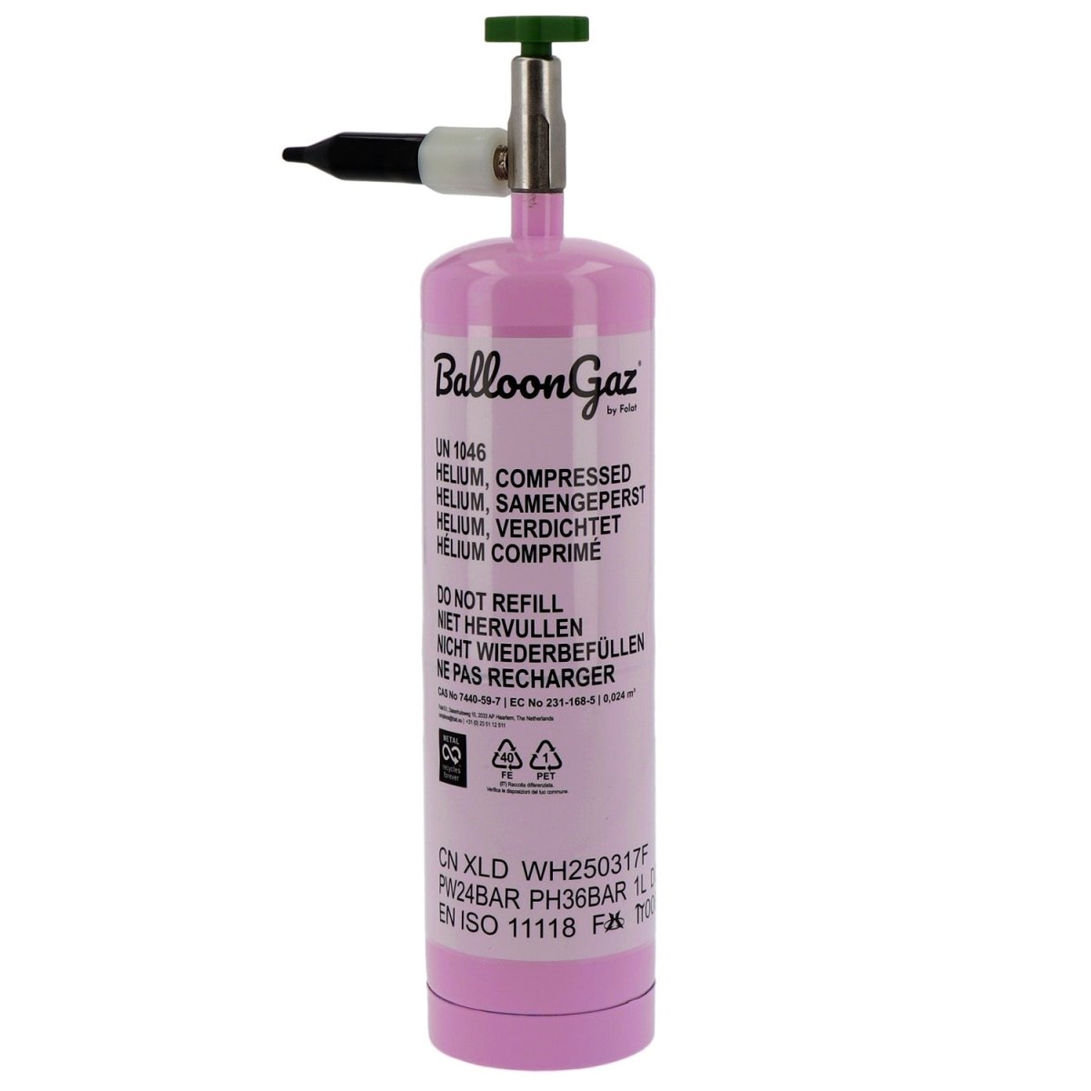 Helium Tank Voor 45cm Folie Ballon