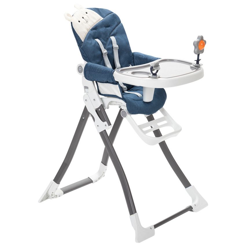 Chaise-haute fixe avec jouets intégrés - Teddy B 2.0 - Ecru