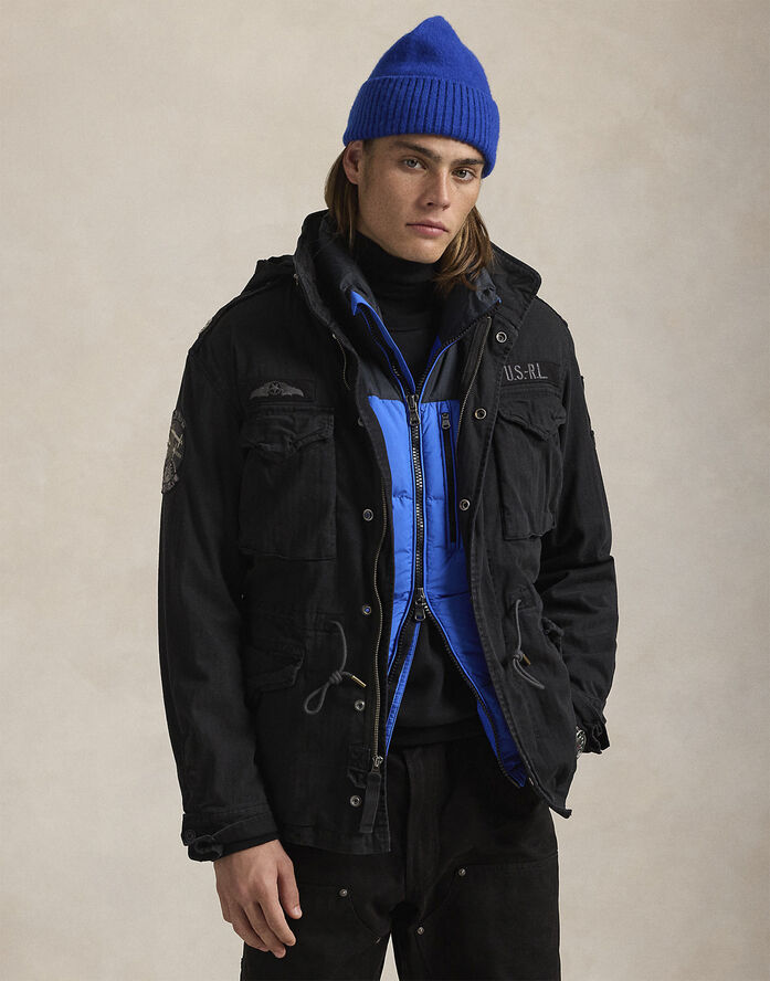 Polo Ralph Lauren OD 10/1 HERRINGBONE-ICNC FLD JKT Polo black x