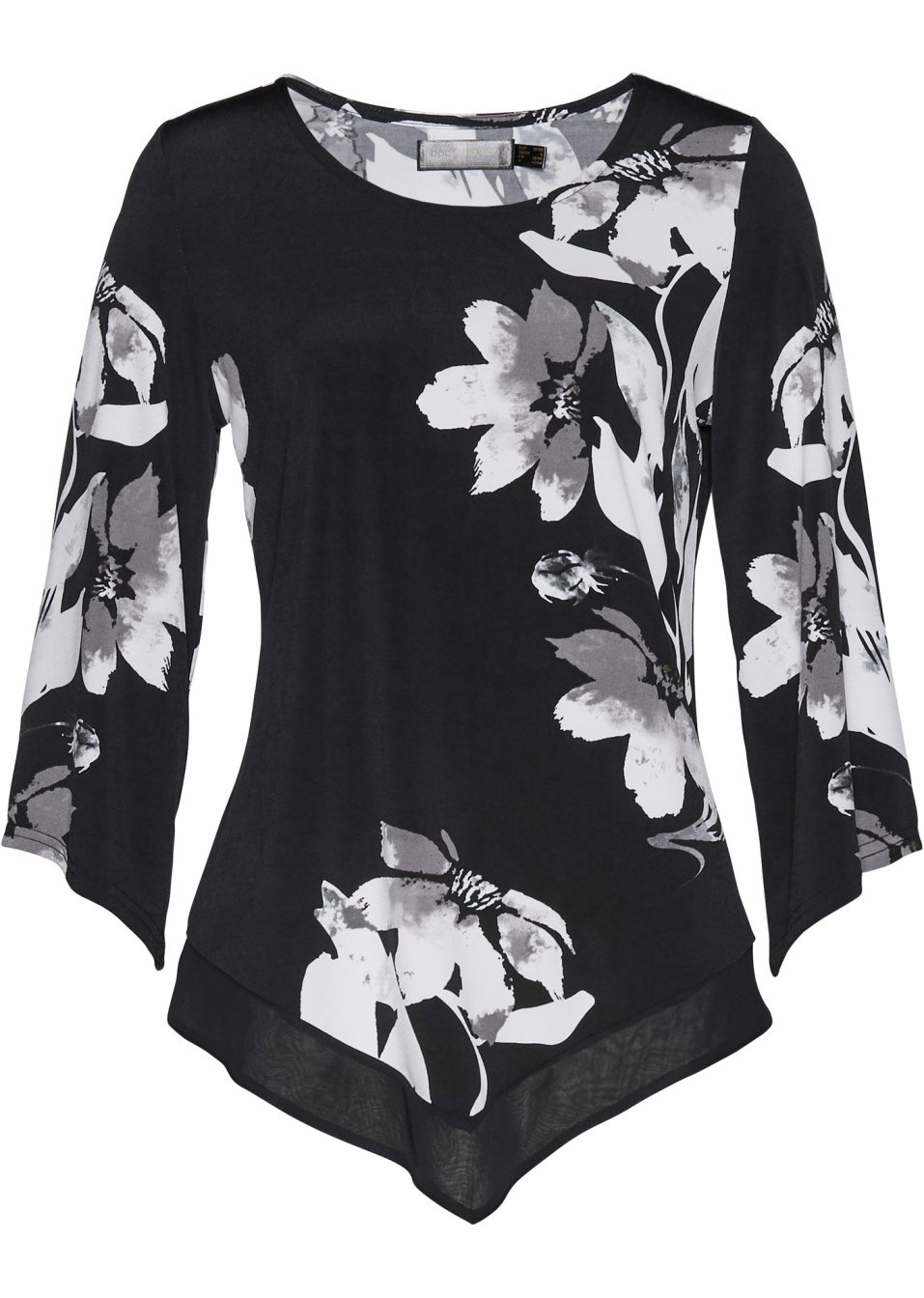 T-shirt tunique à motif floral