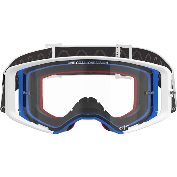Alpinestars - Masque Supertech Corp Blanc / Orange / Bleu / Transparent