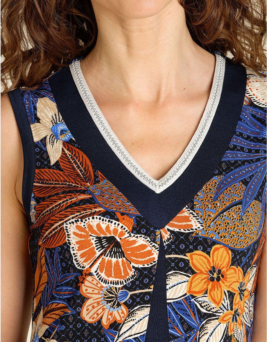 Robe en maille imprimée