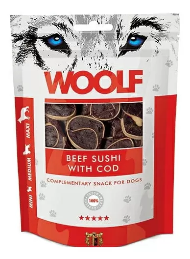 Woolf Beef Sushi with Cod - 100 g.
