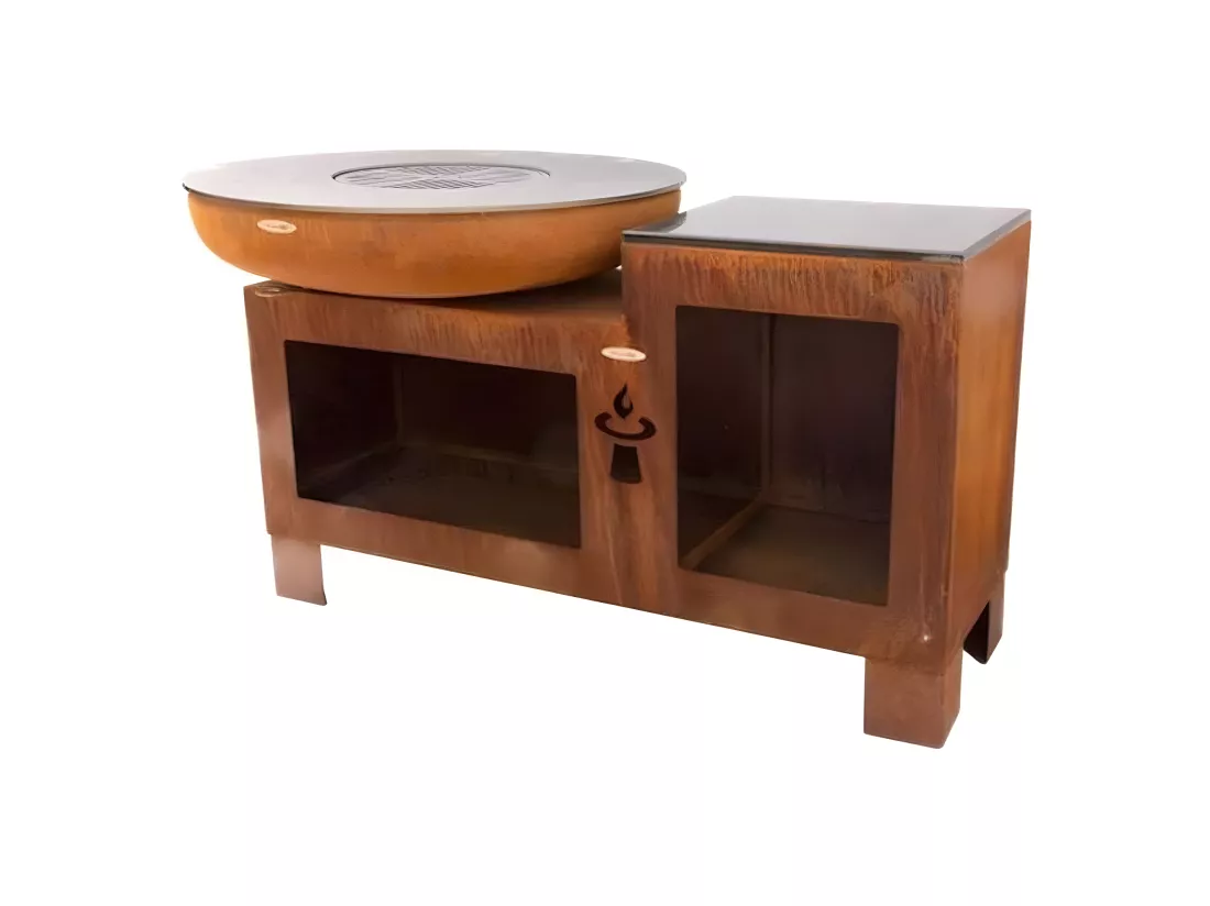 Barbecue brasero en acier Vulcano Surface de cuisson 102 cm