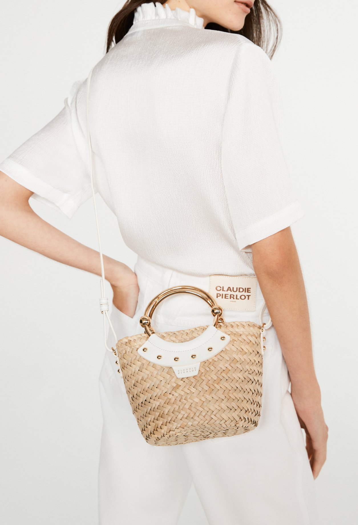 Petit panier blanc osier