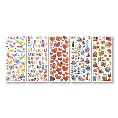Folia Glitzer-Sticker Dekozauber, 5 Blatt