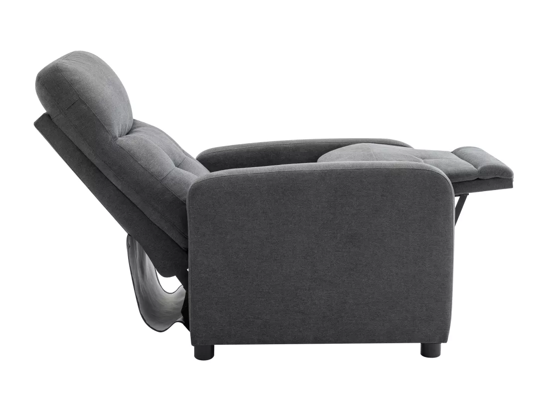Fauteuil relax en tissu anthracite JARAMILO