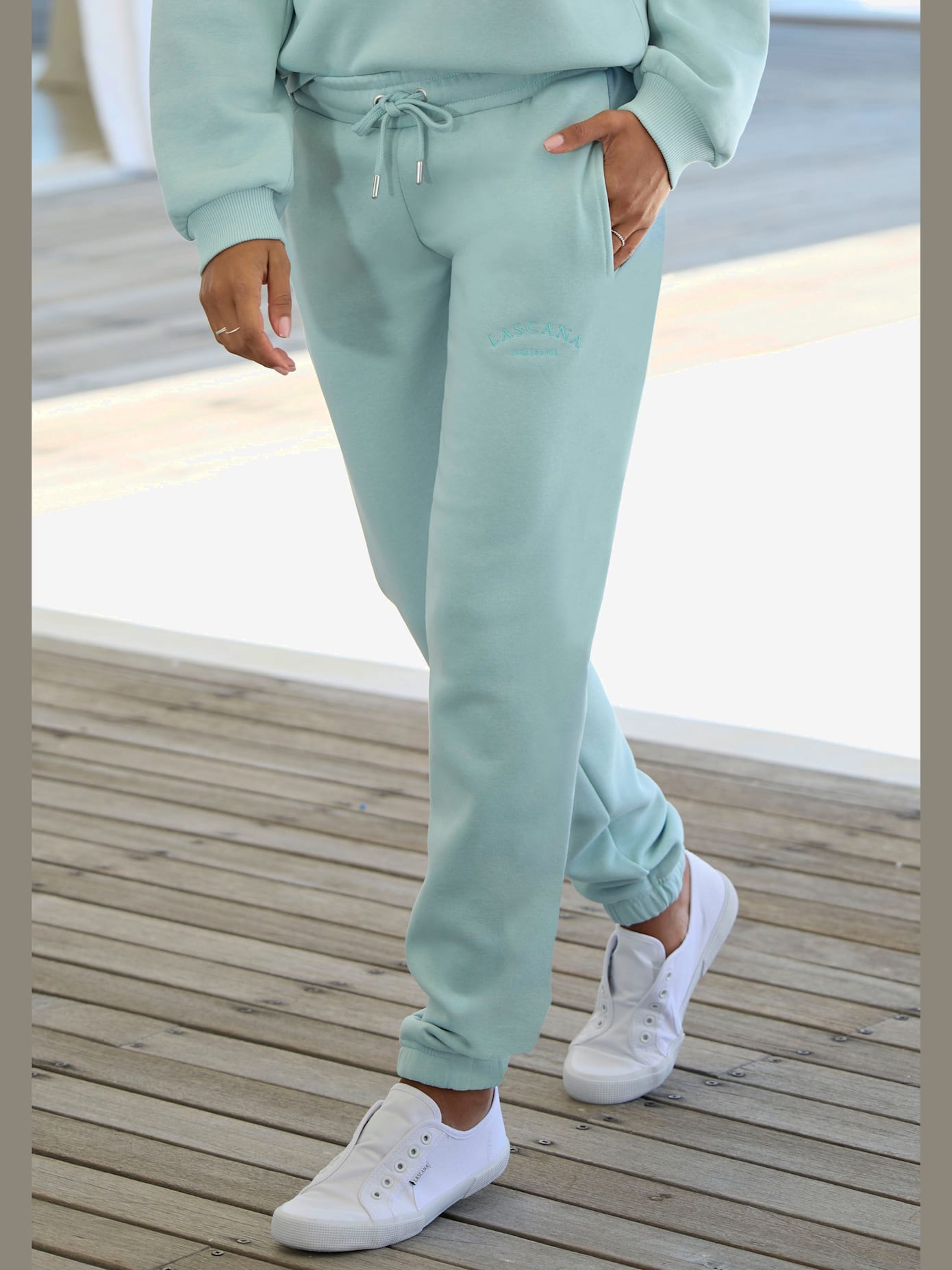 Pantalon molletonné pantalon sweat avec logo imprimé