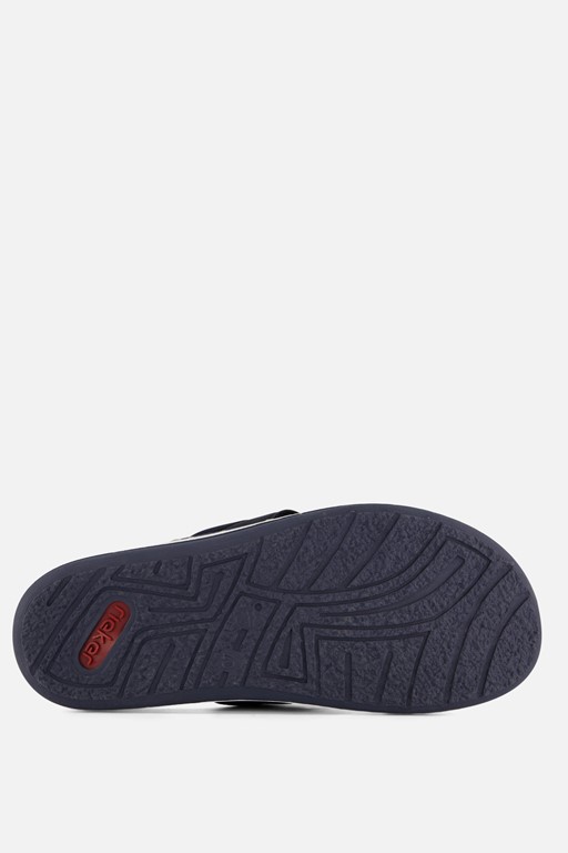 Rieker Dollaro Slippers blauw Leer