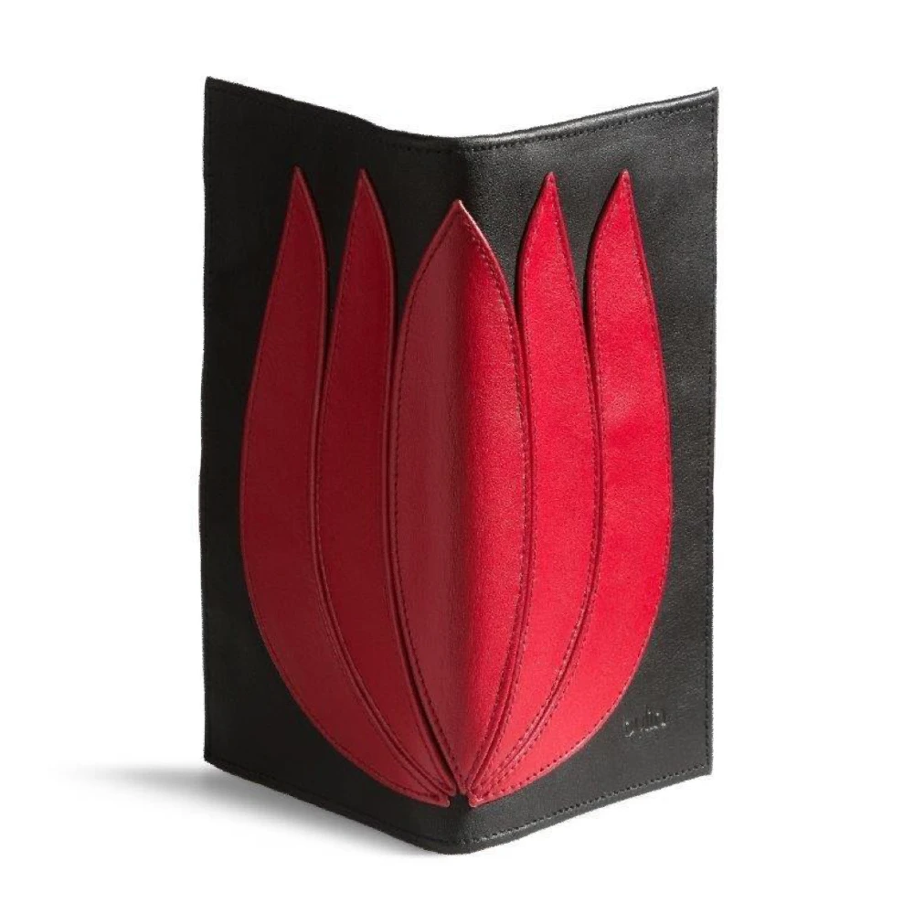 Tulip Wallet Flat Black / Red Tulip