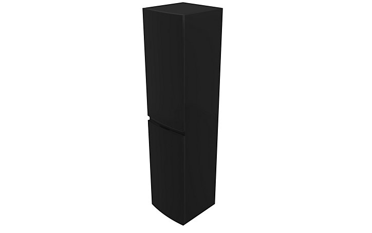 Colonne de salle de bains noir mat Vague 40 cm