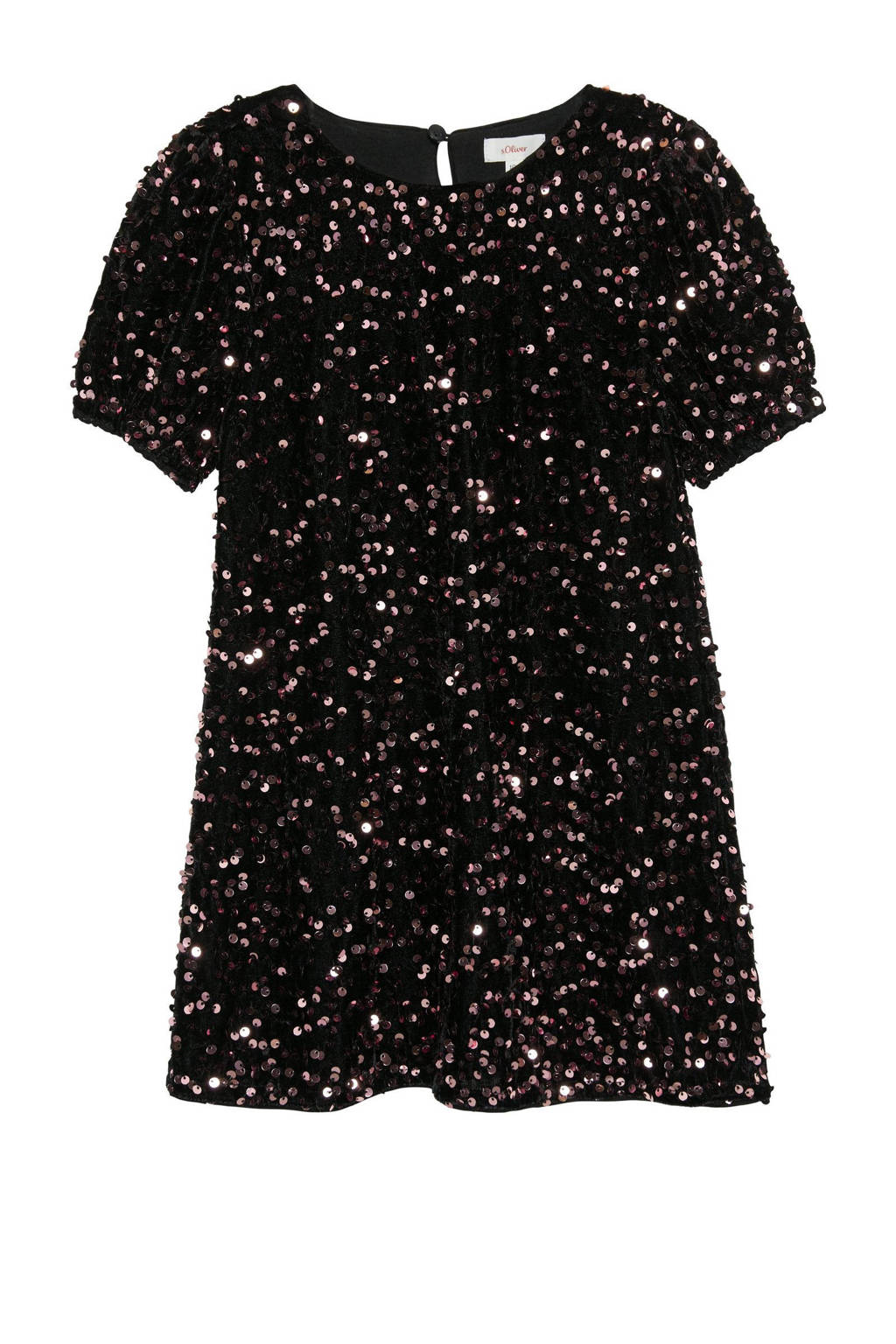 s.Oliver glitterjurk zwart
