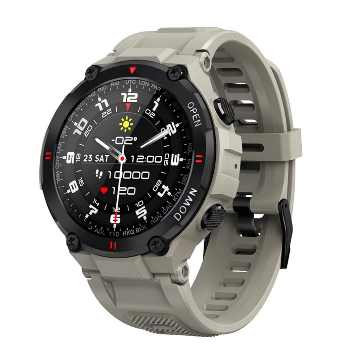 TPFNet Smart Watch / Fitness Tracker IP68 - Silikon Armband - Android & IOS - Schwarz