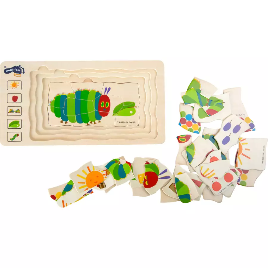 small foot® Raupe Nimmersatt Schichtenpuzzle