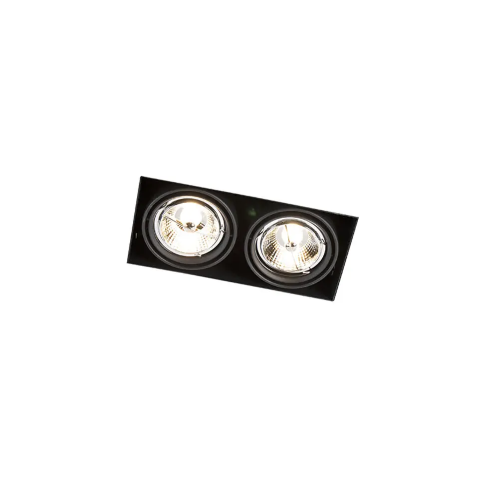 Qazqa inbouwspots oneon trimless 70 zwart gu10