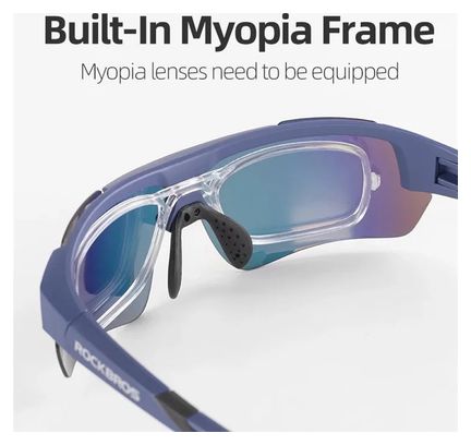 Lunettes de Cyclisme Polarisées Sports VTT - bleu