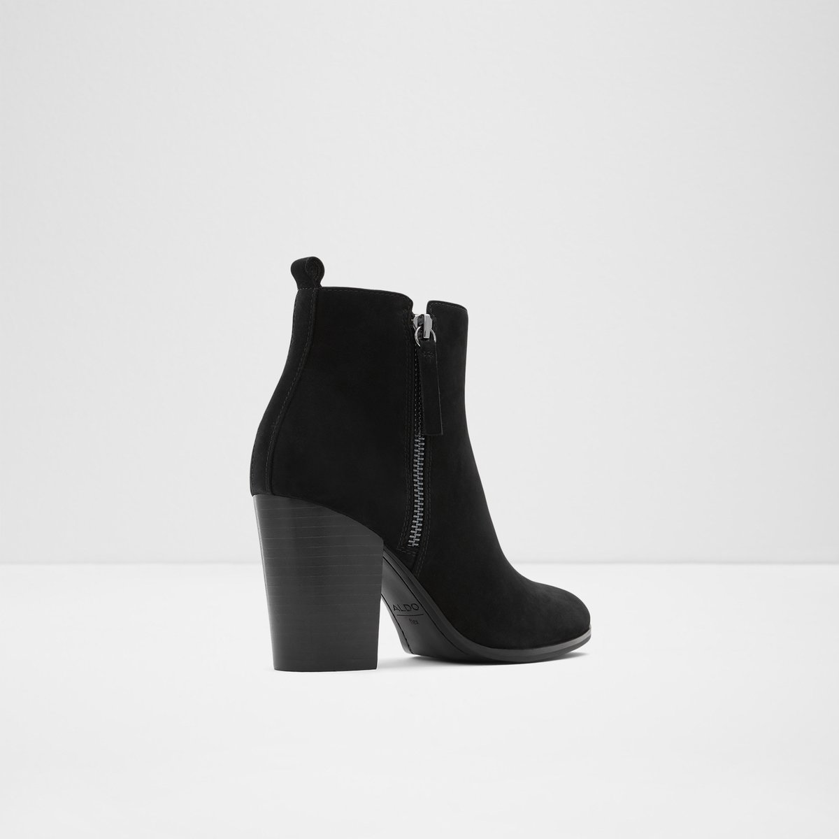 Noemieflex Black Leather Nubuck Women Ankle boots