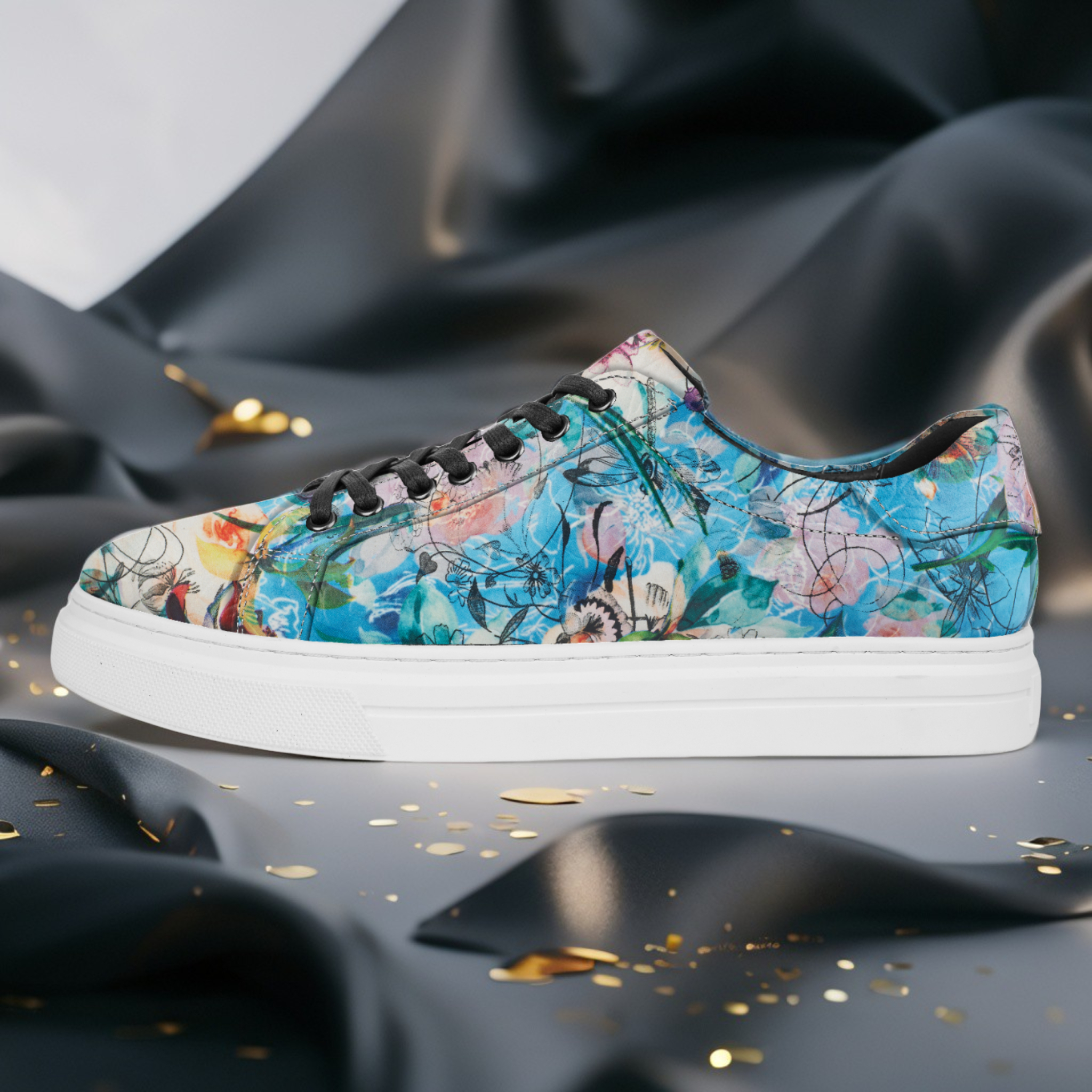 Azure Bloom Sneakers