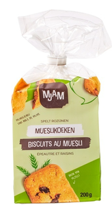 Mjam Mueslikoeken Spelt Rozijnen 200GR