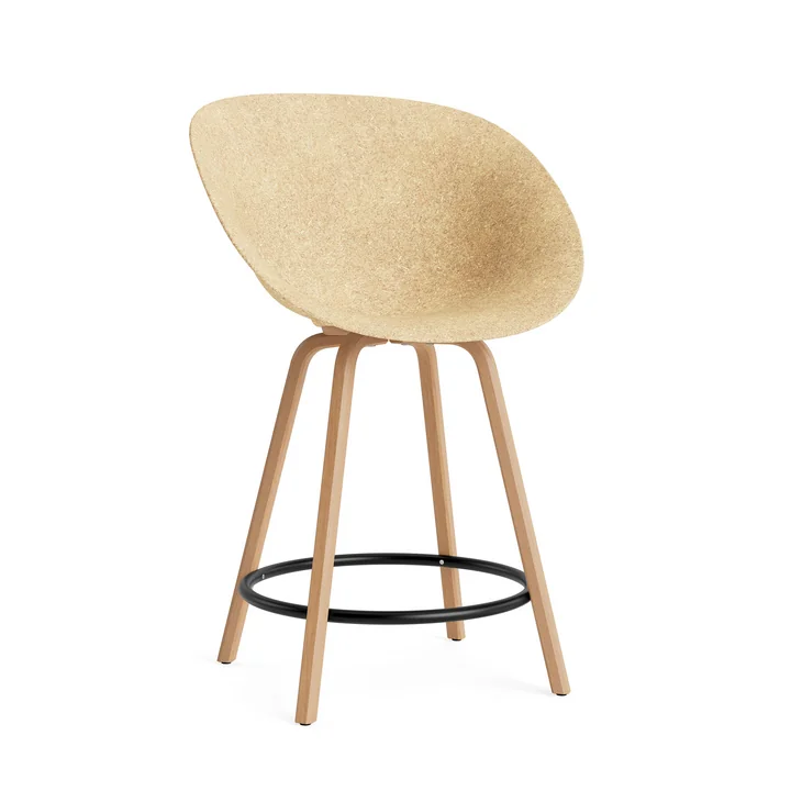Normann Copenhagen - Mat Barstuhl 65 cm, hemp / schwarz