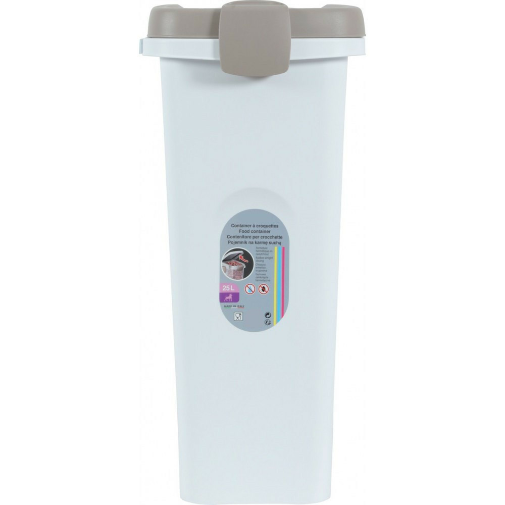Boite a croquettes plastique hermétique de 25 litres, chien ou chat.