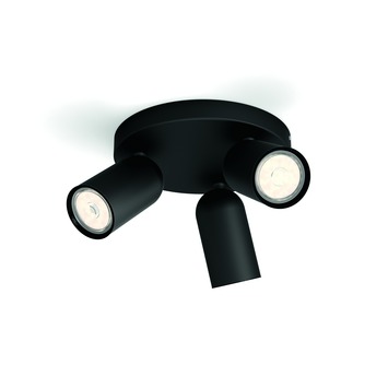 Philips Opbouwspot MyLiving Pongee LED Zwart 3 x 5.5W