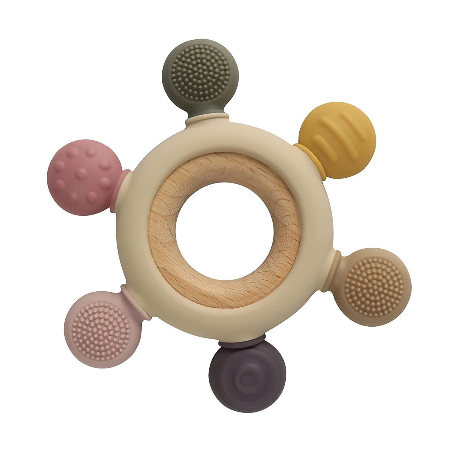 Beißring aus Silikon BPA-frei Baby Beißring Spielzeug Baby Ruder Greifling