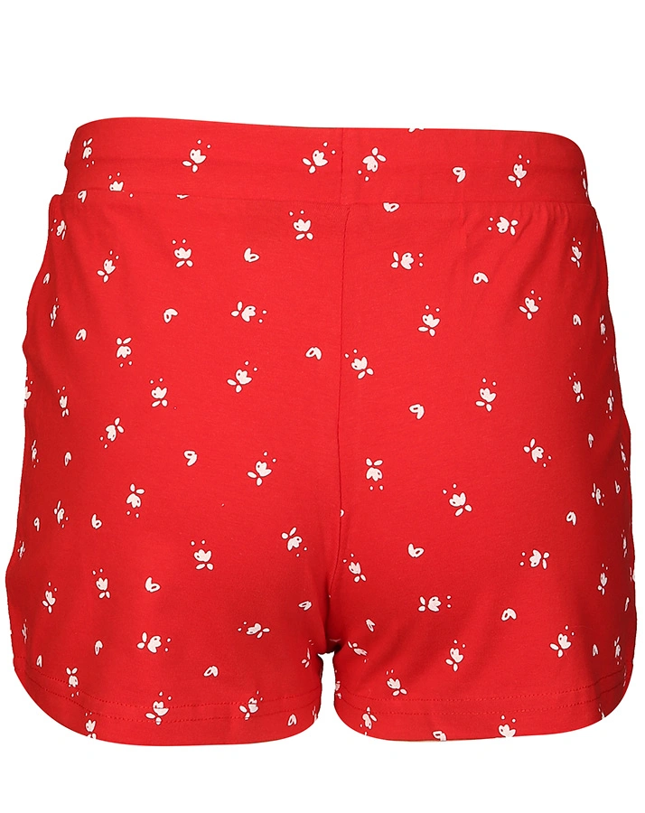 Jersey-Shorts TINY FLOWERS in rot