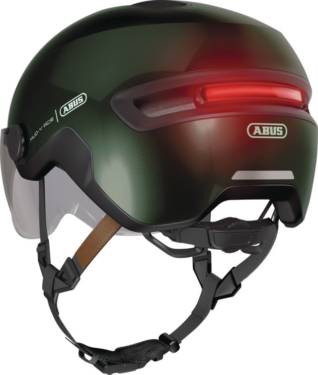 ABUS HUD-Y ACE cykelhjelm LED Moss Green