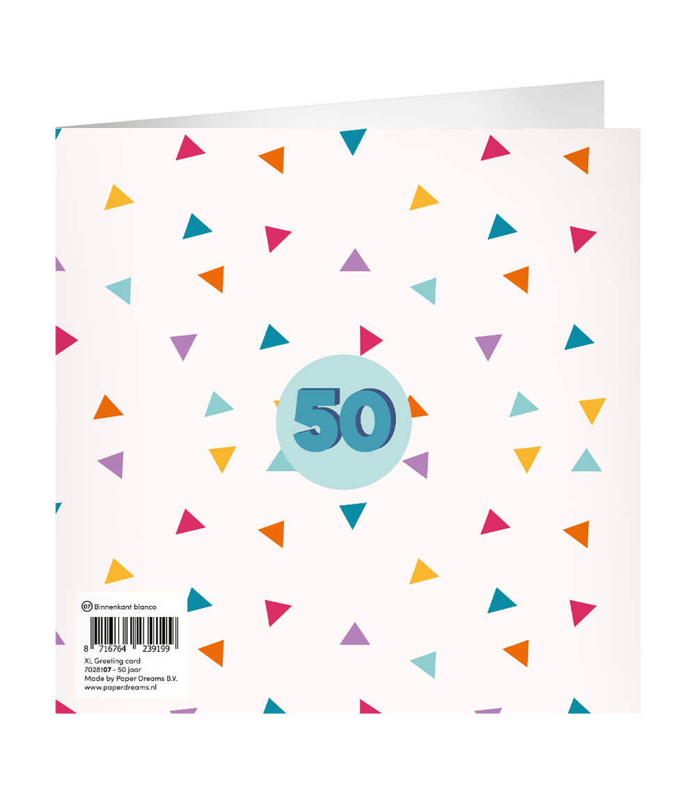 50 Jaar Wenskaart 23cm