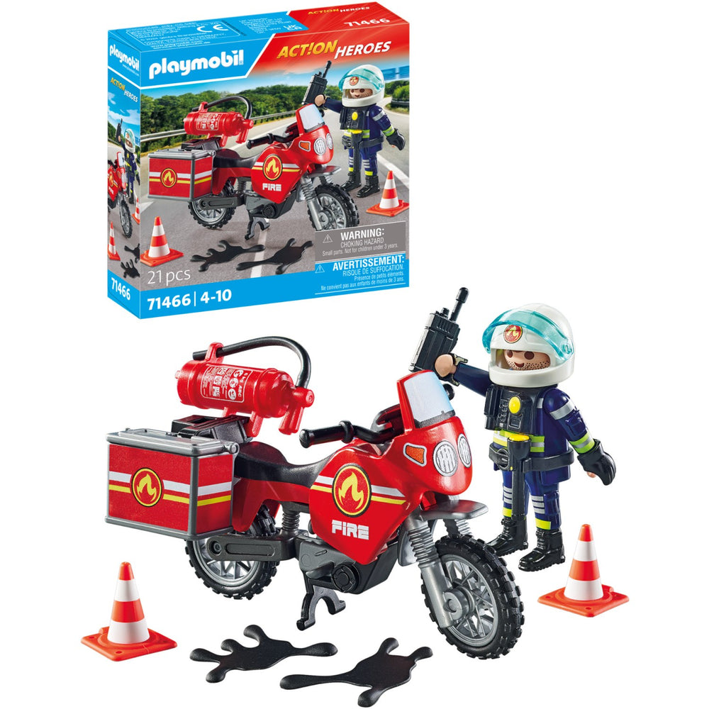 Køb Playmobil® Fire Motorcycle & Oil Spill Incident