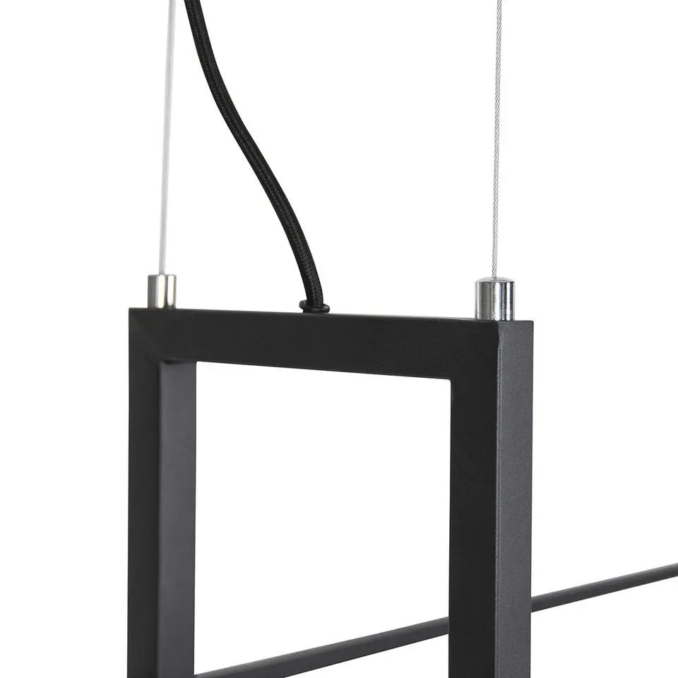 Qazqa hanglampen cage rack zwart e27