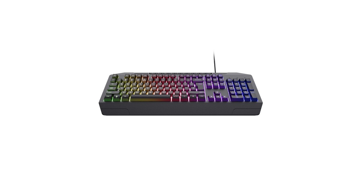 TrustGXT 836 Evocx, gaming toetsenbord  (Zwart, US lay-out, Membraan, RGB)