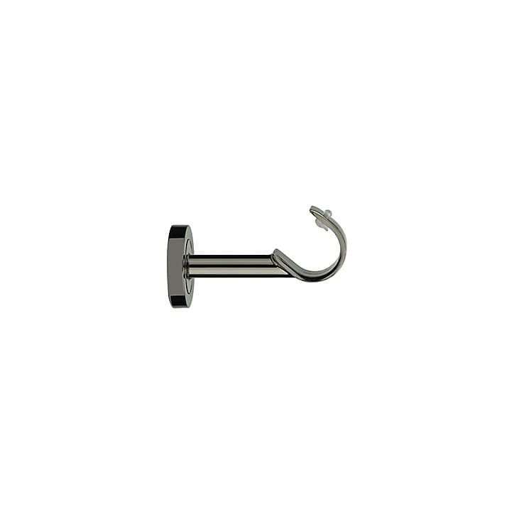 Support fermé plafond pour barre à rideau GoodHome 28 mm Kimlos noir